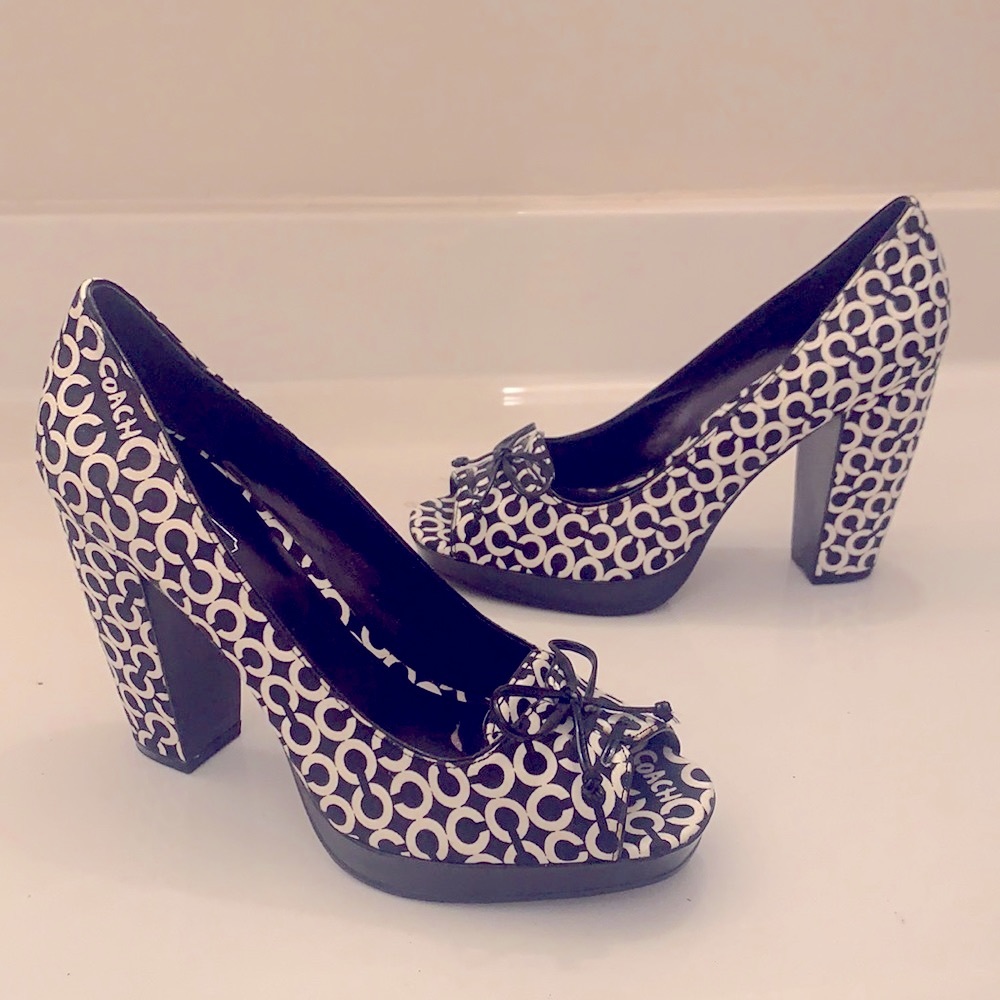 COACH Corey Peep Toe Platform Pump